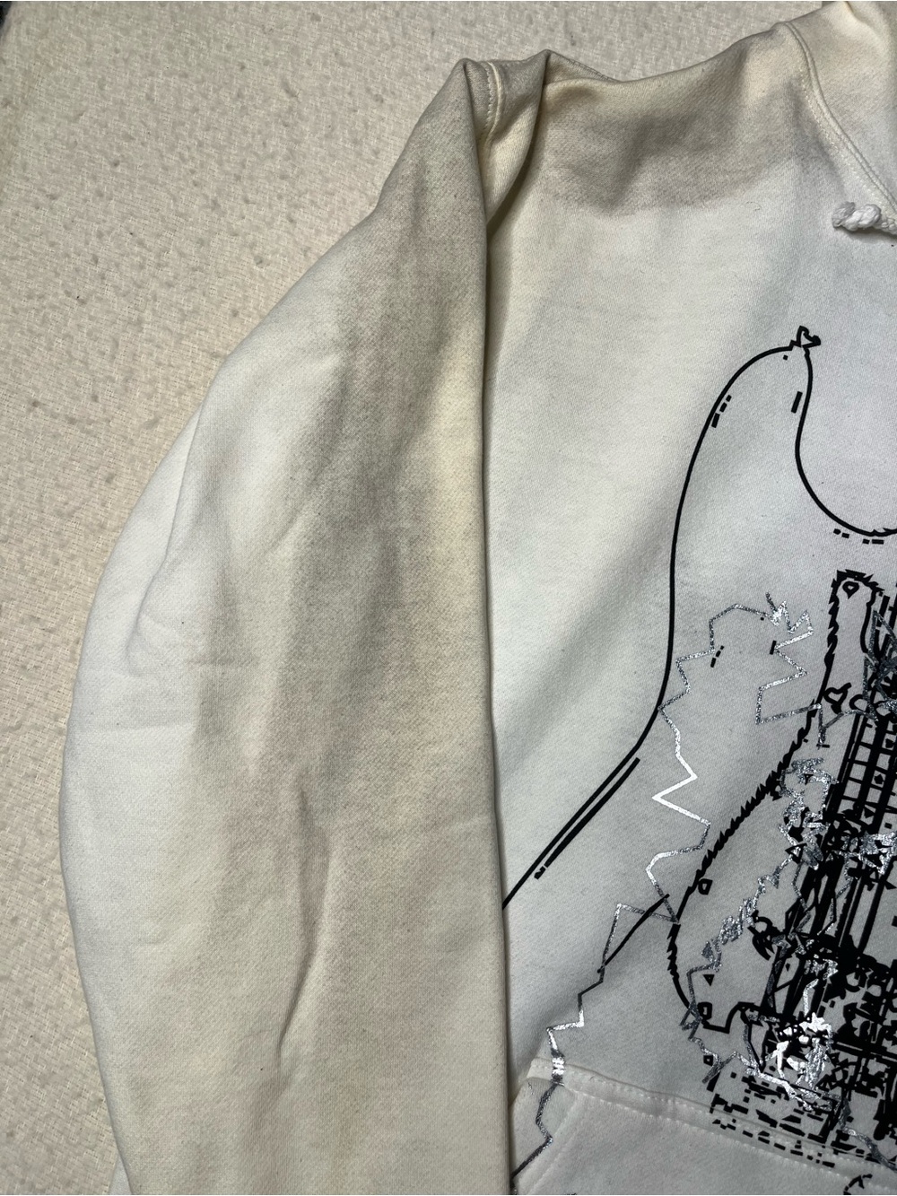 NWT Vintage Fender Rock And Roll Lifestyle Pullover Hoodie Sweatshirt Mens L Y2K - Picture 4 of 9